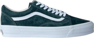 Vans Schoenen, Heren, Groen, 45 EU, Suède, Suède Leren Sneakers met Logo Print
