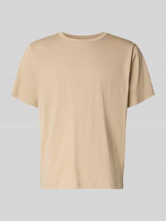 Selected Regular Fit T-Shirt aus reiner Baumwolle Modell ASPAN in Taupe, Gr&ouml;&szlig;e XXL