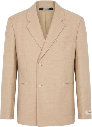 Jacquemus La Veste Melo - Heren - Blazers - Bruin - XL - Leer - Jassen