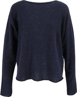 Antonelli Gebreide trui met ronde hals - Dames - Truien - Blauw - Maat: L