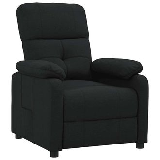 vidaXL Poltrona Reclinabile In Tessuto Nero - Vidaxl