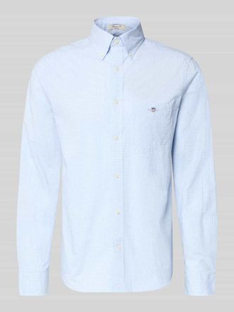 GANT Slim Fit Freizeithemd mit Logo-Stitching in Hellblau, Gr&ouml;&szlig;e XXXL