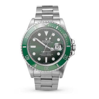 Rolex Pre-owned Rolex Submariner Date Automatic Chronometer Green Dial Mens Watch 116610LV