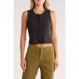 Rag & Bone Essie Rib Crop Tank in Black at Nordstrom Rack, Size Xx-Small