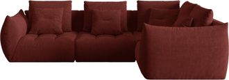MICADONI 5-Sitzer Design Ecksofa Bloom mit Eckteil rechts - Strukturstoff
