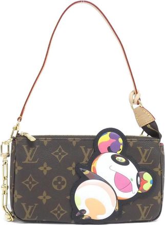 Louis Vuitton Brown Coated Canvas Pochette Pouch (Pre-Owned)