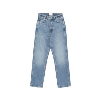 Anine Bing Straight Jeans, female, Blue, Size: W28 High Waist Straight Jeans