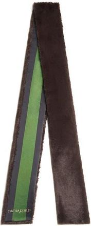 Cynthia Rowley Out East Faux Fur Silk Scarf in Brown at Nordstrom