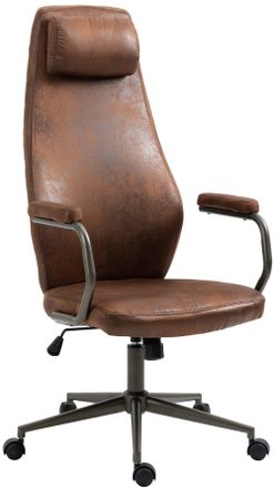 Clp Silla de oficina ajustable giratorio ergon&oacute;mico en simil cuero co&ntilde;ac