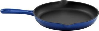 MegaChef Round 10.25 Inch Enameled Cast Iron Skillet in Dark Blue at Nordstrom