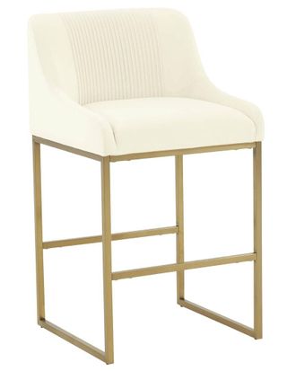 TOV Furniture Tov Furniture Lisa Pleated Velvet Counter Stool