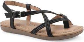 White Mountain Frania Strappy Sandal in Black/Smooth at Nordstrom Rack, Size 7.5