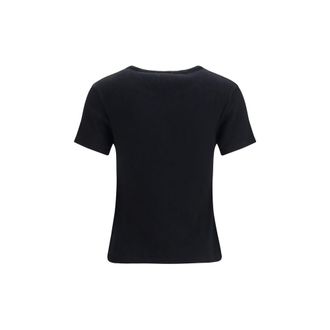 Off-white Logo-Embroidered Cotton T-Shirt - Black