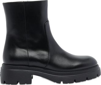 Stuart Weitzman zip-detail platform boots - women - Calf Leather/Calf Leather/Rubber - 36 - Black