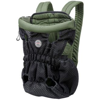 OEM Mochila Para Perros Y Gatos: Transport&iacute;n Frontal C&oacute;modo Y Transpirable Con Gancho De Seguridad, Ideal Para Viajes, Senderismo Y Acampada (verde Oliva,