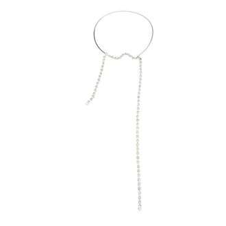 Maison Margiela Necklaces, female, Gray, Size: S Choker With Shimmering Crystals