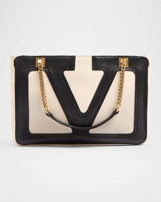 Valentino Garavani Viva Superstar Small Leather Tote Bag