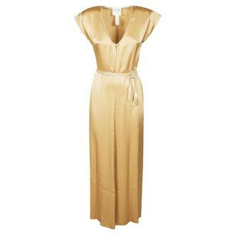 Forte_Forte Gowns, female, Yellow, Size: 3XS Abito Sm Sollo V Satin