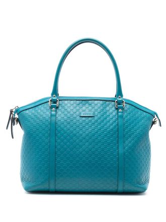 Gucci 2016-2025 Large Microguccissima Dome satchel - women - Calf Leather - One Size - Blue