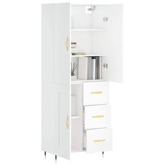 Berkfield Home Highboard White 69.5x34x180 cm Engineered Wood