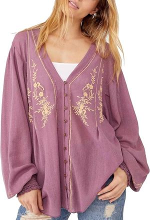 Free People Margie Top In Candied Lilac