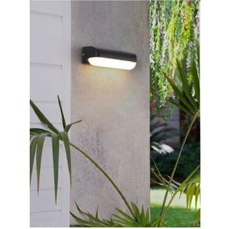 Trade Shop Trade Shop Traesio - Trade Shop - Applique Nero Da Esterno 12 Watt Luce Calda Fredda Naturale Es63
