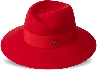 Maison Michel Fedora Virginie con nastro - Rosso