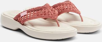 Chlo&eacute; La Poolette crochet thong sandals