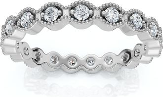 Pompeii3 1/3Ct Diamond Aria Eternity Wedding Ring 10k Gold Lab Grown