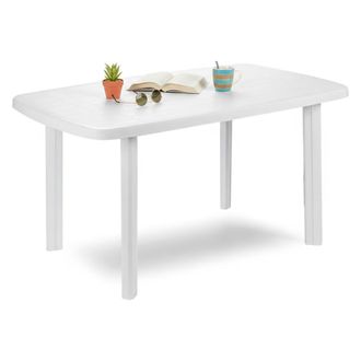 Dmora Dmora Table Rectangulaire Modulable, Made In Italy, 137 X 85 X 72 Cm, Coloris Blanc