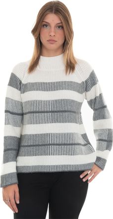 MARIA BELLENTANI Maglia in lana Grigio-bianco Maria Bellentani Donna