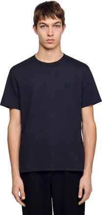 Sandro T-shirt with double S patch in Navy Blue at Nordstrom, Size Xx-Large