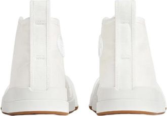 Bottega Veneta Womens Vulcan Sneakers White Canvas Rubber