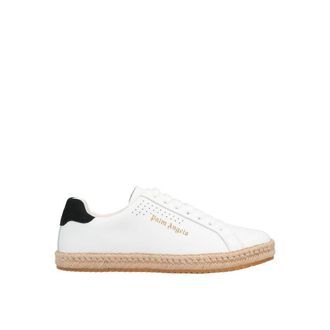 Palm Angels White Calfskin Low Top Mens Sneakers