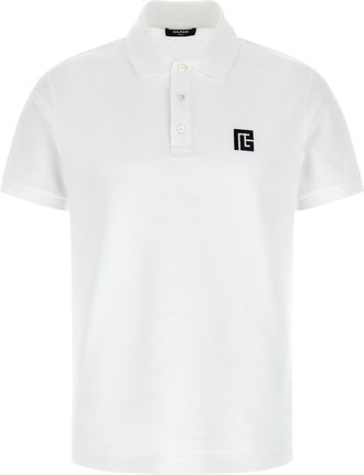 Balmain Bicolor Cotton Polo Mens Shirt