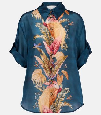 Zimmermann Ascension printed silk shirt