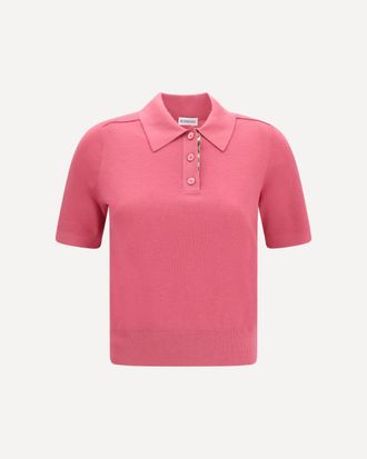 Burberry Polo in lana con dettagli Check Woman S