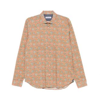 Manuel Ritz Floral Print Shirt - male - Manuel Ritz - Casual Shirts - Orange - 3XL - Shirts