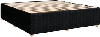 vidaXL Cama Sin Colch&oacute;n Tela Negro 180x200 Cm Vidaxl
