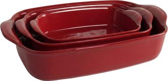 Emile Henry Rectangular Baking Dish, Set of 3, 1.25 qt, 2.4 qt, 3.8 qt