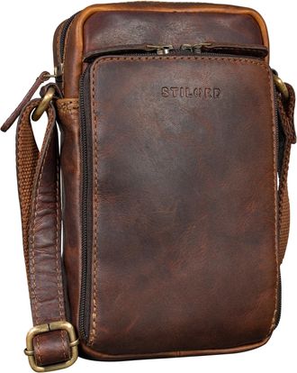 STILORD Luigi Real Leather Mens Crossbody Bag Small Messenger Bag Vintage Reporter Bag Crossbody Phone Bag up to Smartphone 6.5 Inches Side Bag Men Genuine Le