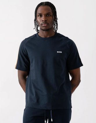 HUGO BOSS Mens BOSS Orange Iconic Mens Loungewear T-Shirt 50527544 - Navy - Size: 42
