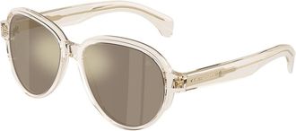 Moncler ME6005 SWANSPAN 30035A Mens Sunglasses Yellow Size 57