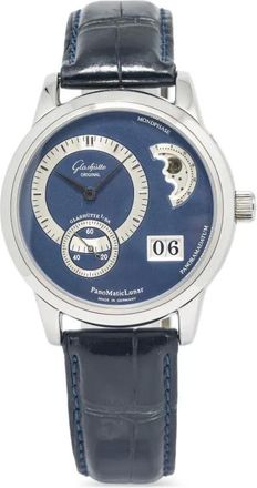 Glashütte Original stainless steel Lunar Date 40mm - men - stainless steel/Leather - One Size - Silver