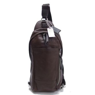 Coach Dark Brown Leather Shoulder Bag Sling Bag (Pre-Owned)