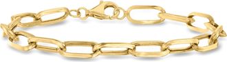 Canaria Canaria 10kt Yellow Gold Paper Clip Link Bracelet