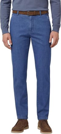 Meyer bonn pantalon demin blauw effen normale fit