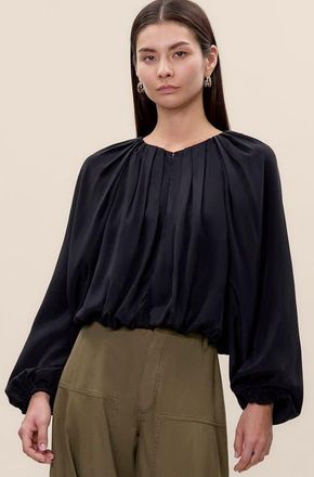 Rebecca Taylor Lillith Bubble Top in Black at Nordstrom, Size X-Large