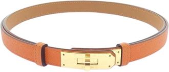 Herm&egrave;s Pre-owned Standard Belt - Dames - Vintage Accessoires - Oranje - ONE Size - Vintage