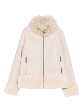 Twin-Set Jack met rits en afwerking - Beige